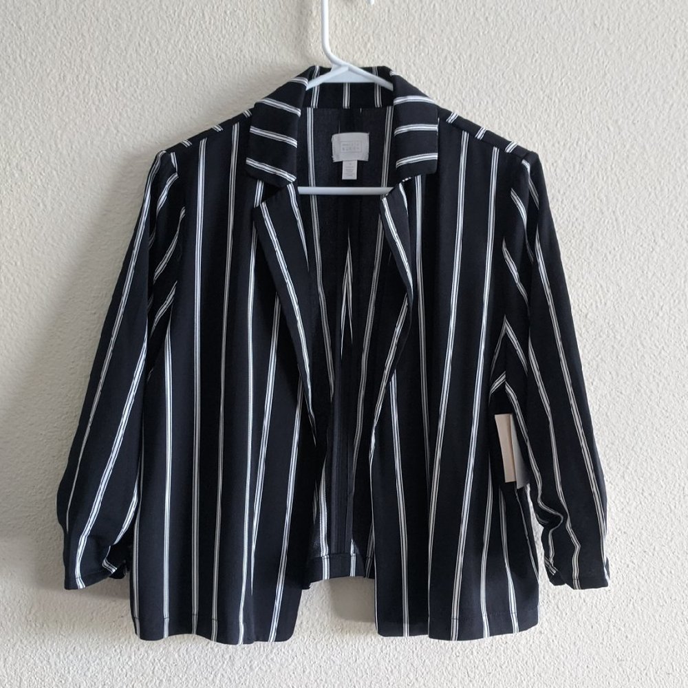 NWT 14th & Union Stripped Open Blazer S
